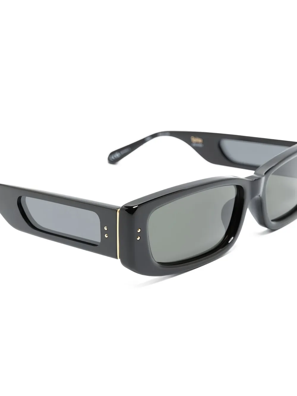 Linda Farrow Zonnebril met rechthoekig montuur Zwart