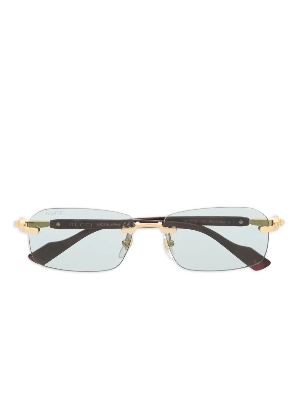 Gucci Eyewear リムレス サングラス - ブラウン Gucci Eyewear リムレス サングラス - ブラウン