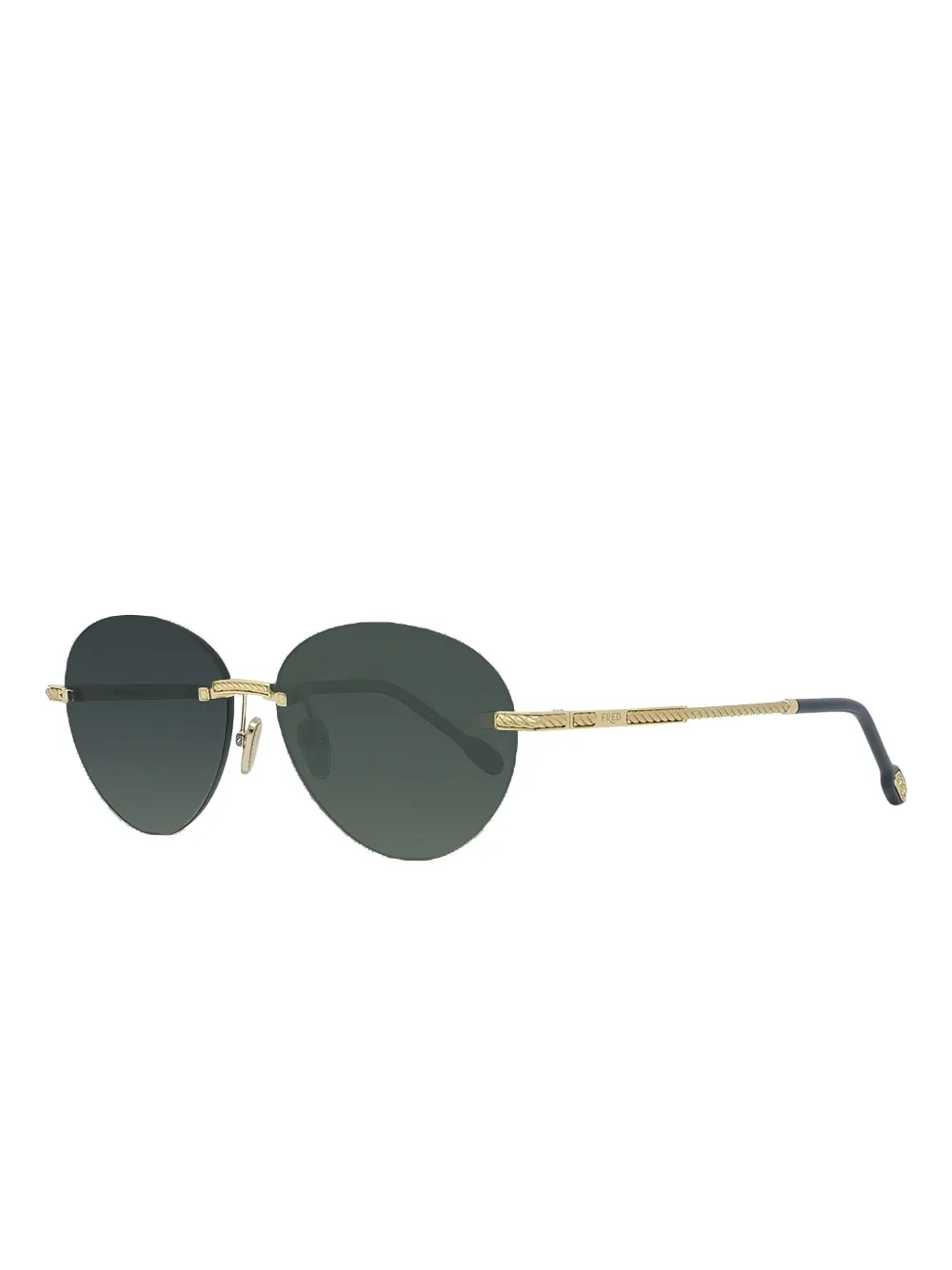 Fred Force 10 zonnebril met kabeldetail - Goud