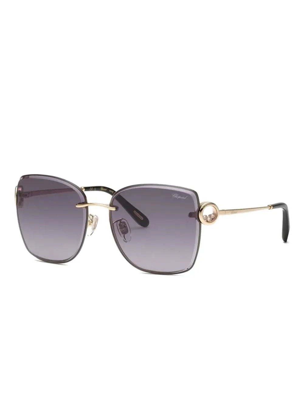 Chopard Eyewear embellished square sunglasses | Gold | Image 1