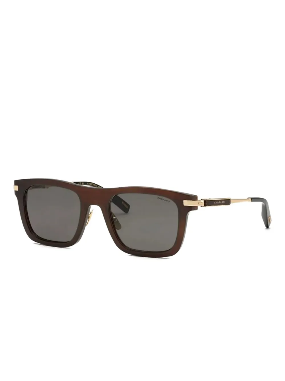 Chopard Eyewear gold-detail square sunglasses | Brown | Image 1