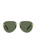 Fred chain-detail rimless sunglasses - Gold