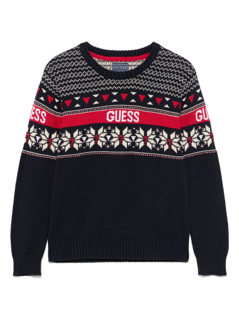 Guess kids Trui met selburose patroon Blauw