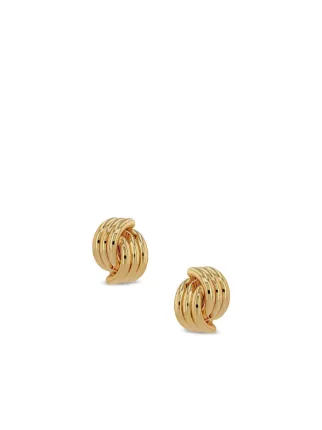 ANINE BING Crossover ピアス | ゴールドトーン | FARFETCH JP