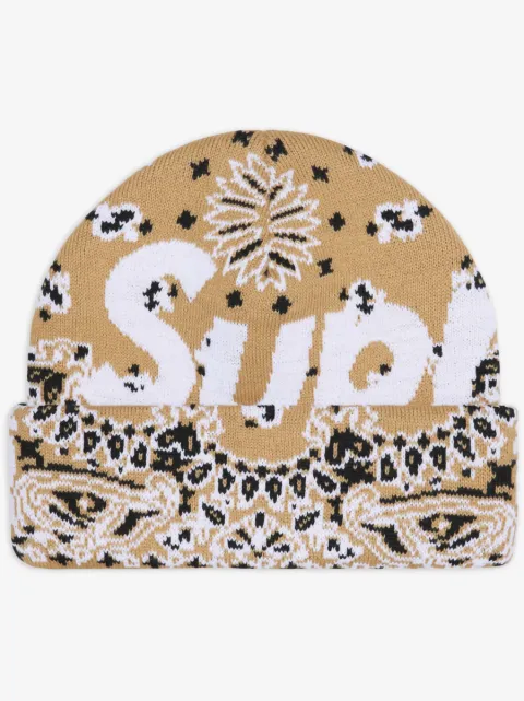 Supreme gorro con estampado de bandana