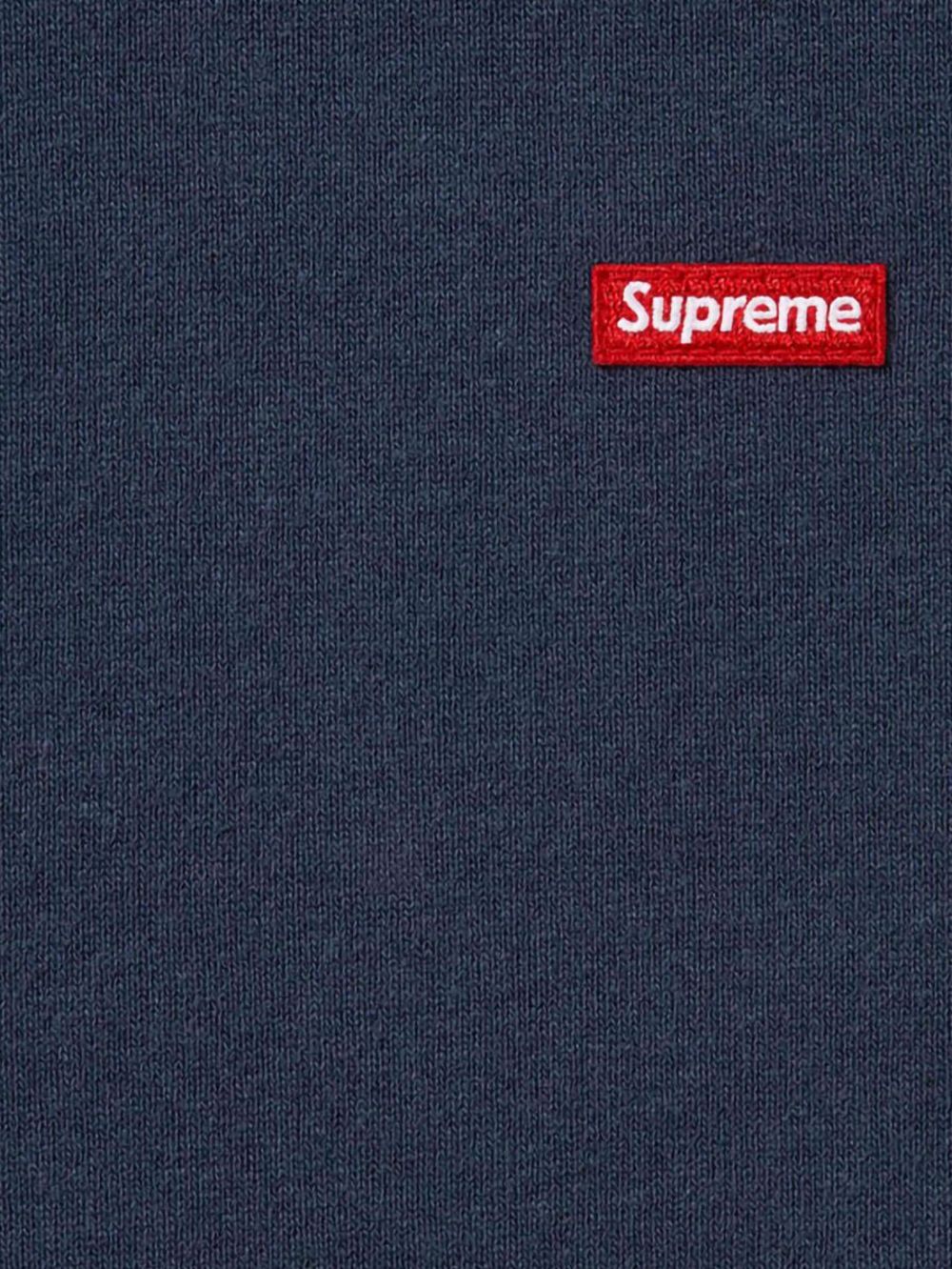 Supreme logo-patch hoodie - Blue