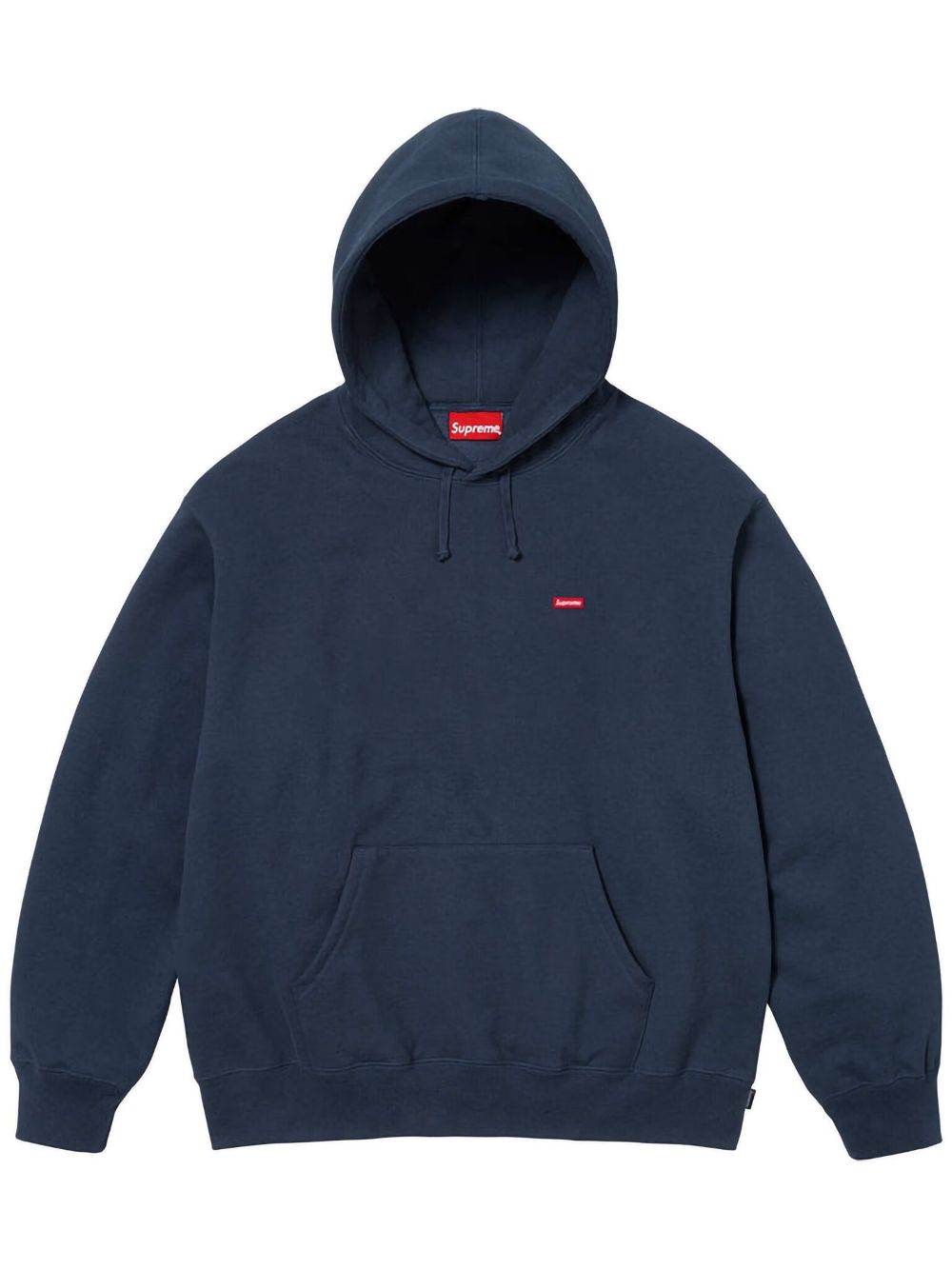 Supreme logo-patch hoodie - Blue