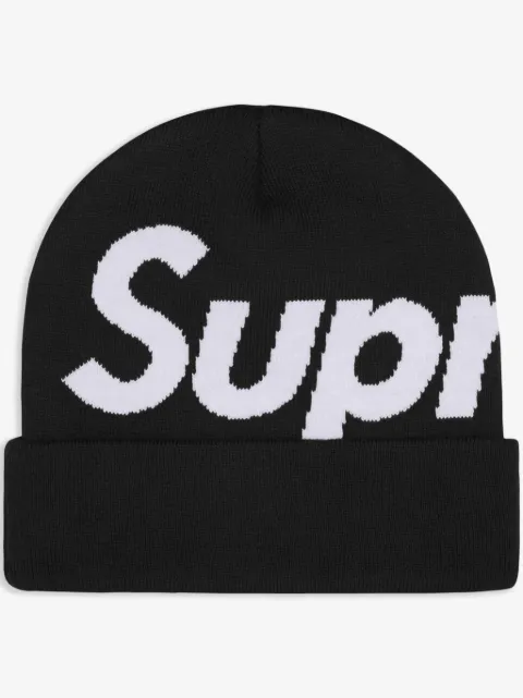 Supreme intarsia-logo beanie hat