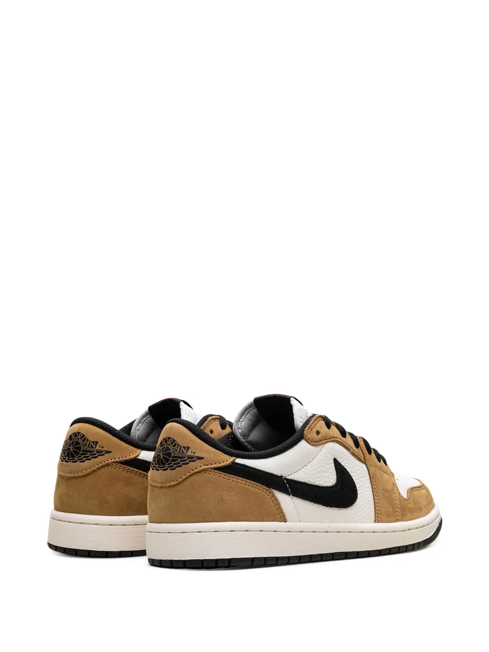 Jordan Air 1 Retro Low OG "Rookie Of The Year Sail Black Golden Harvest Gym Red" sneakers Brown