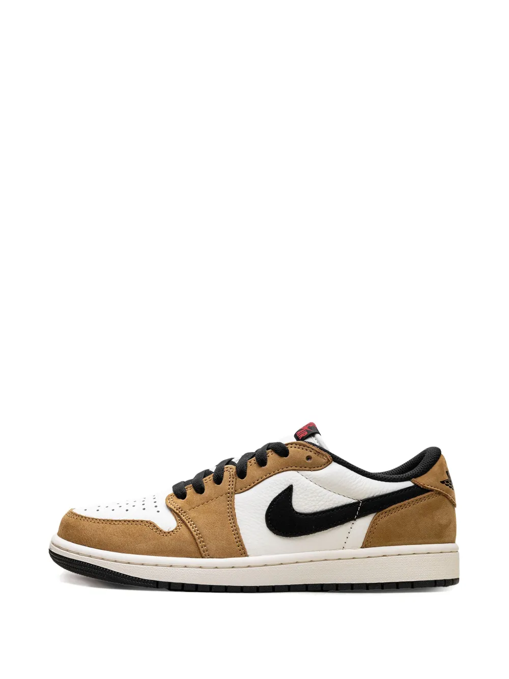 Jordan Air 1 Retro Low OG "Rookie Of The Year Sail Black Golden Harvest Gym Red" sneakers Brown