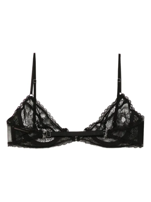 Kiki De Montparnasse Dahlia Lace Demi Bra | Black | FARFETCH