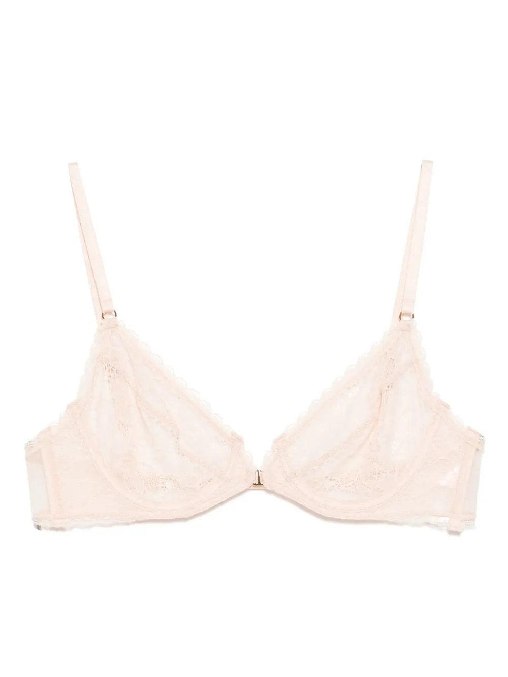 Kiki De Montparnasse Dahlia Lace Demi Bra Blush In Pink