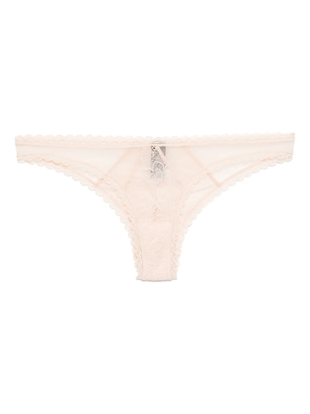 Kiki De Montparnasse Lace Thong In Pink