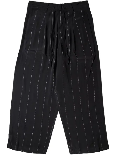 Glass Cypress pantalones "Black" a rayas diplomáticas