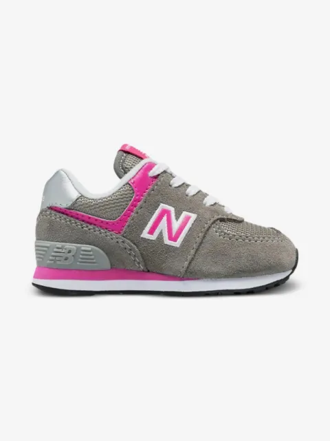New Balance Kids 574 "Grey/Pink" sneakers