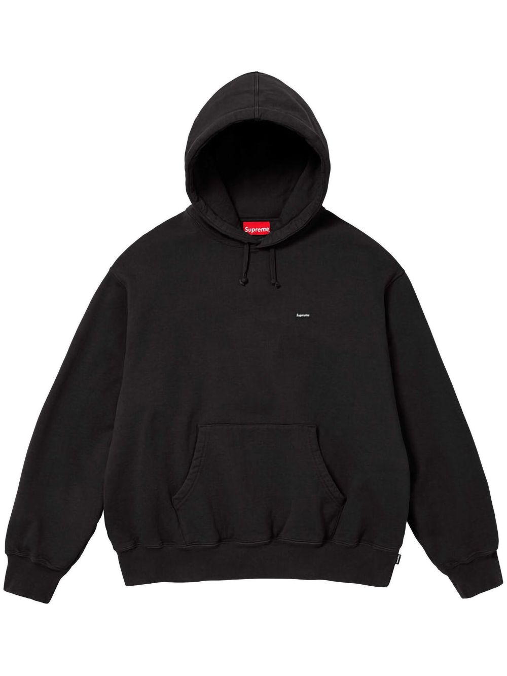 Supreme logo-patch hoodie - Black