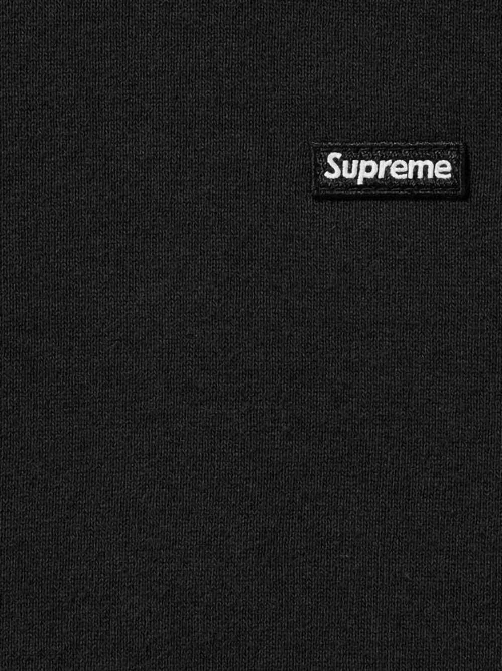 Supreme logo-patch hoodie - Black