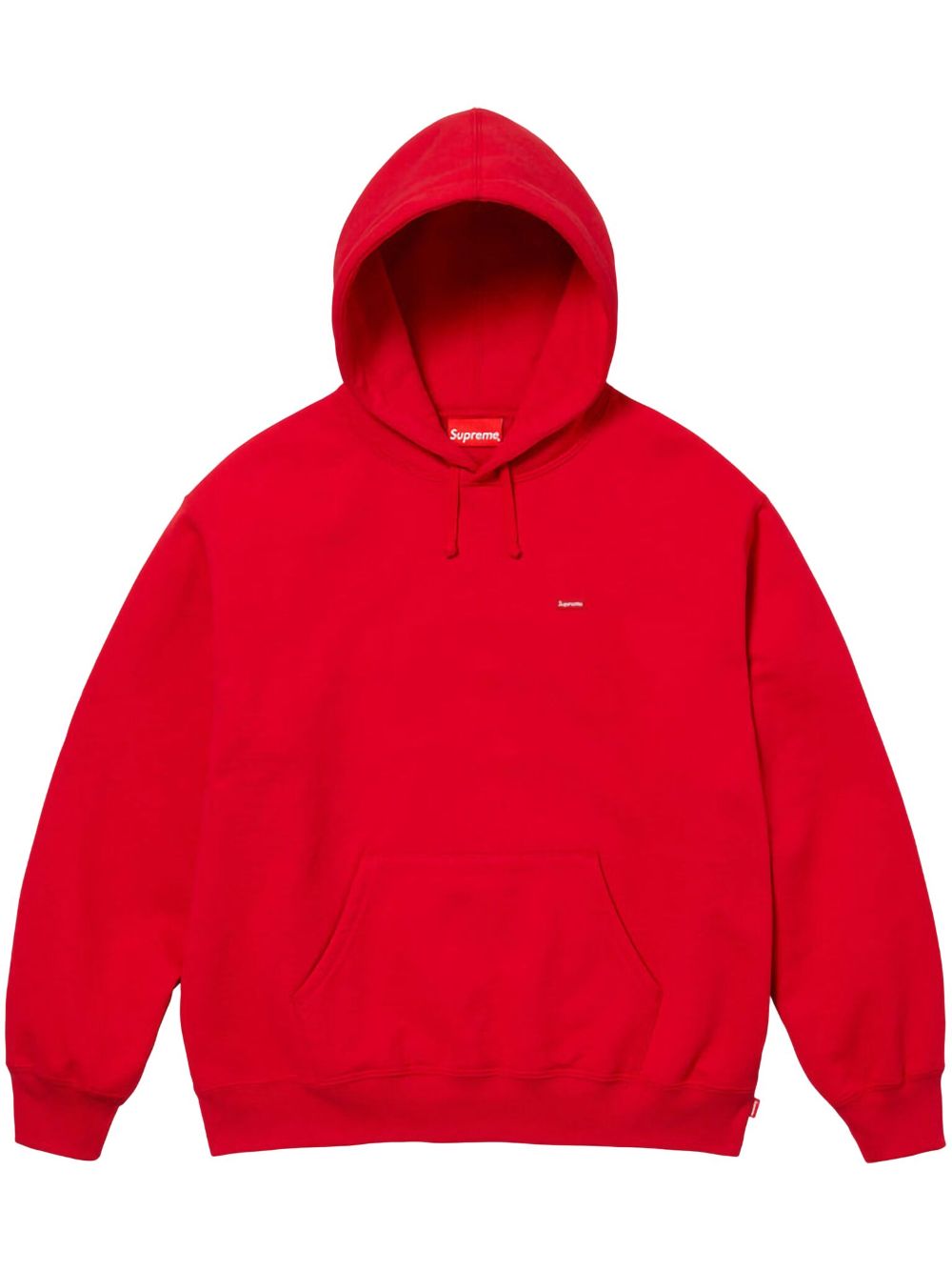 Supreme logo-patch hoodie - Red