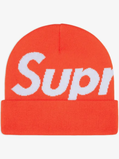 Supreme intarsia-logo beanie hat