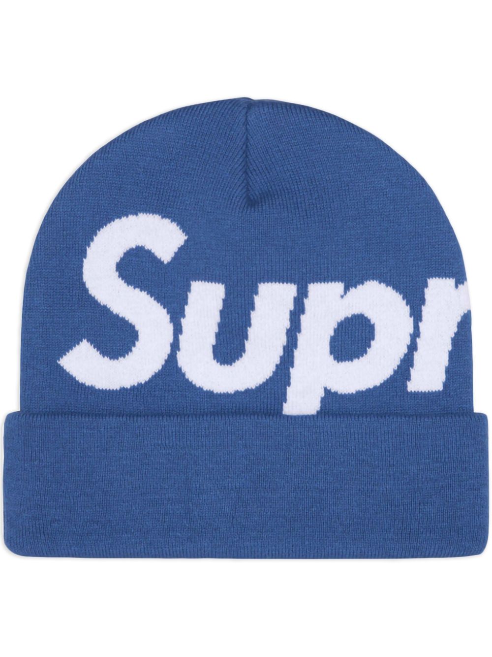 Supreme intarsia-logo beanie hat - Blue