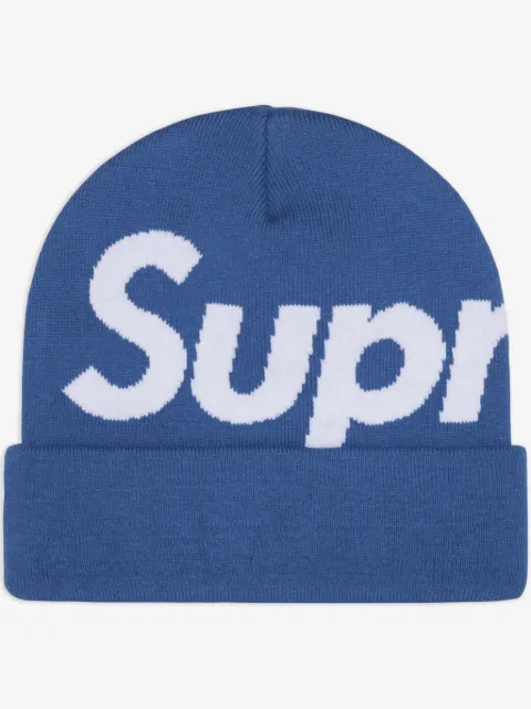 Supreme intarsia-logo beanie hat