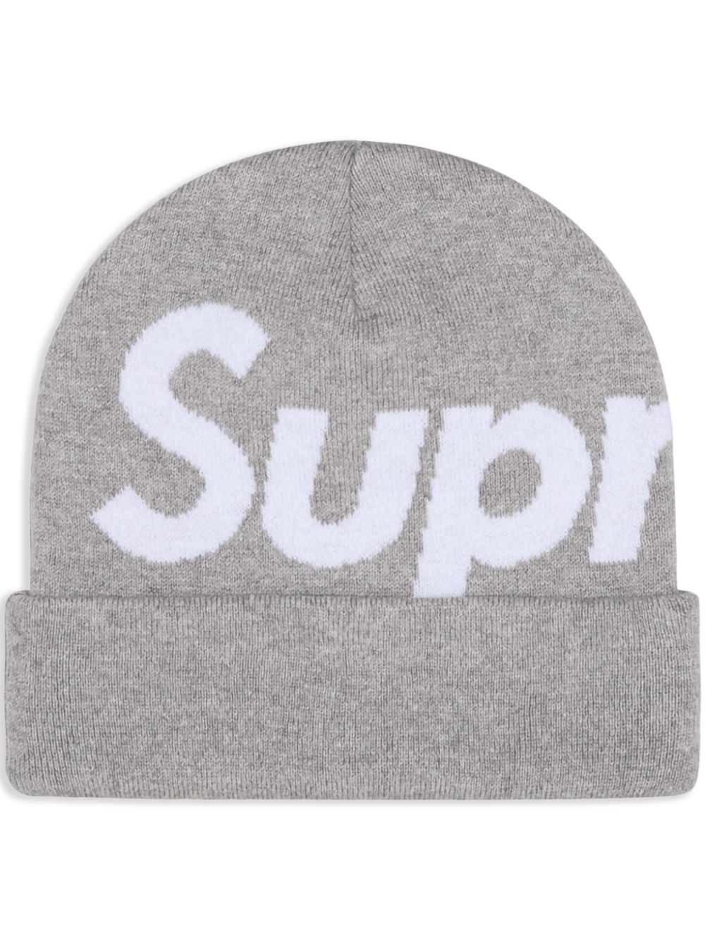 Supreme intarsia-logo beanie hat - Grey