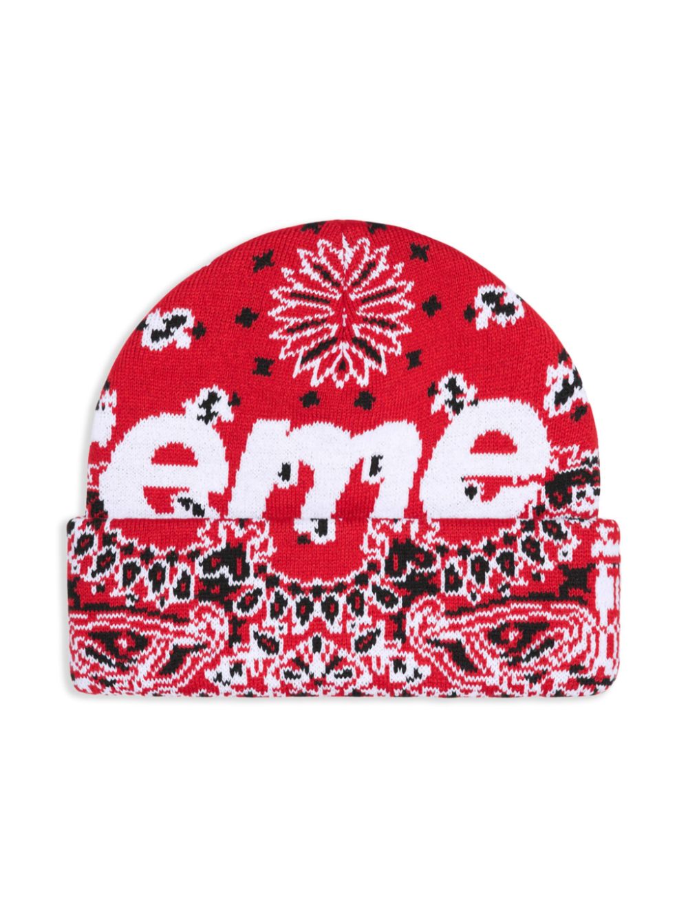 Supreme Muts met bandanaprint - Rood