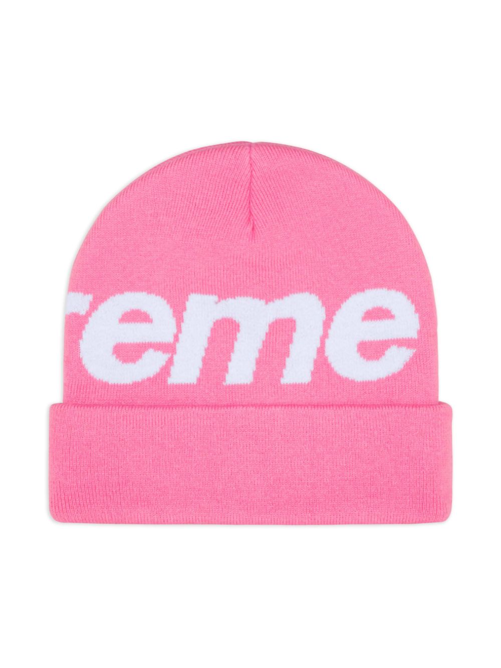 Supreme Logo intarsia muts - Roze