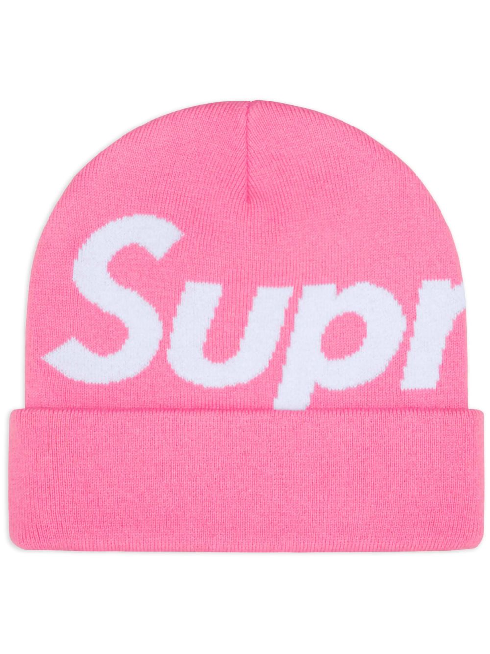 Supreme intarsia-logo beanie hat - Pink