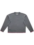 Diomene contrasting-trim sweater - Grey