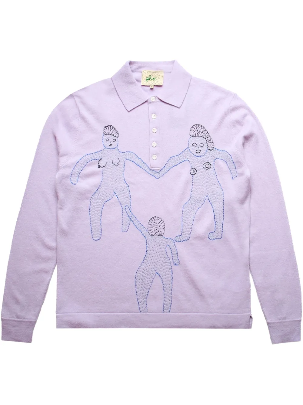 Glass Cypress "Purple" polo sweater