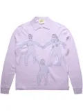 Glass Cypress Glass Cypress ""Purple"" polo sweater