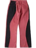 Glass Cypress colour-block ""Red"" jeans
