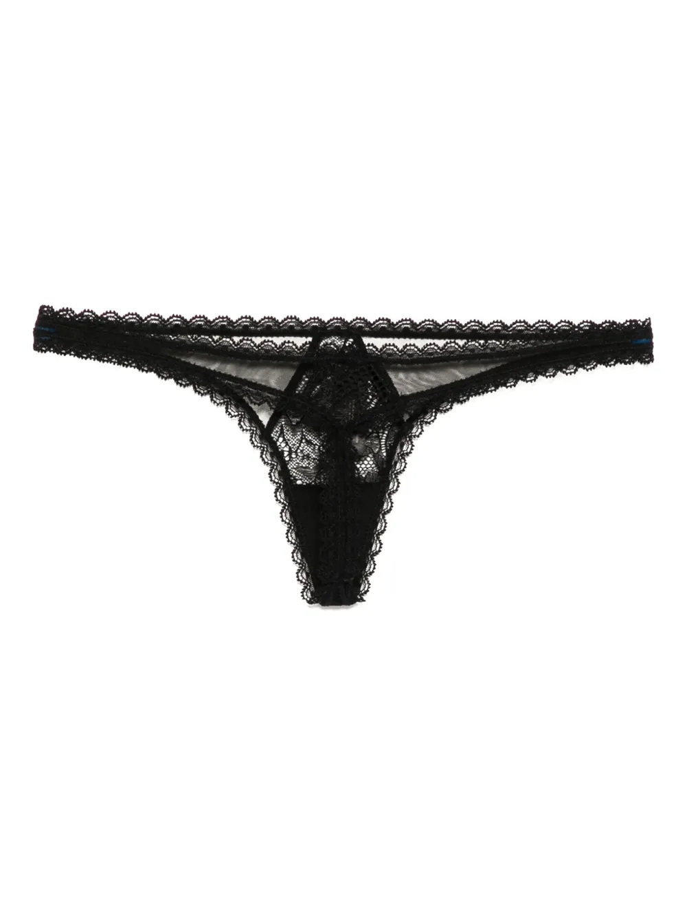 Kiki de Montparnasse Dahlia string met kant Zwart