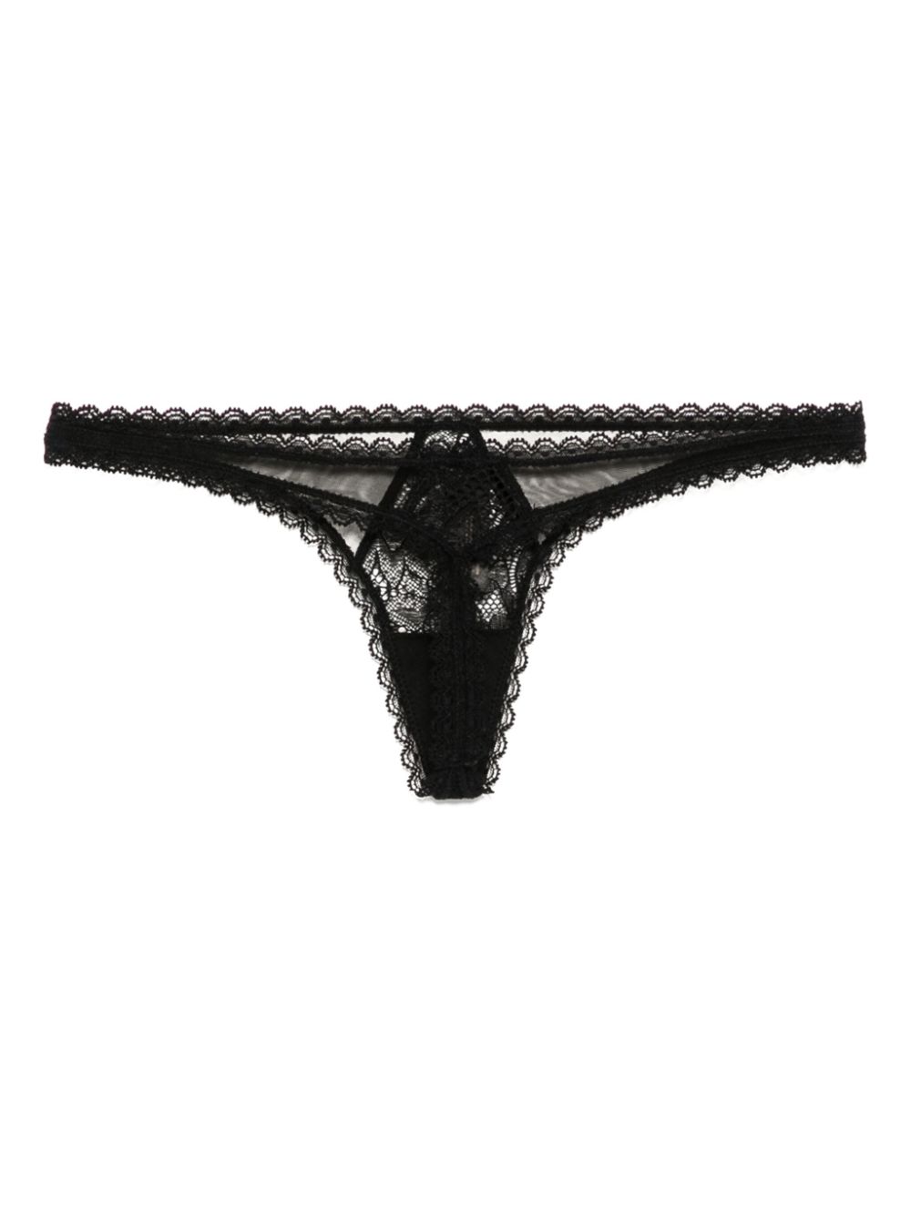 Kiki de Montparnasse lace-detail thong - Zwart