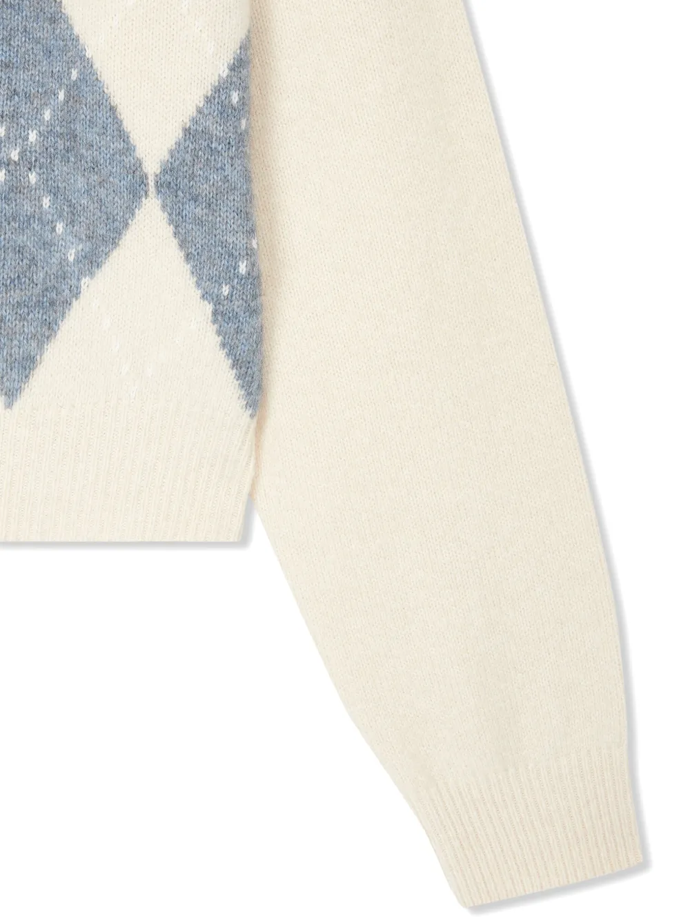 Studio Tomboy Argyle-pattern Cardigan In Neutrals