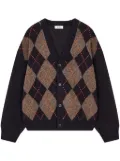 STUDIO TOMBOY argyle-pattern cardigan - Blue
