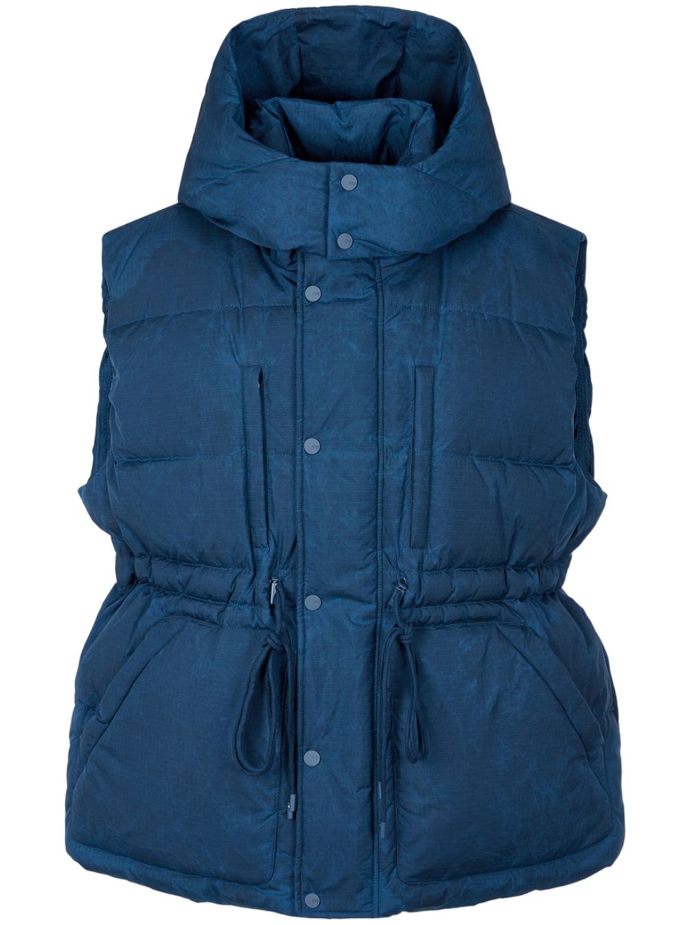 drawstring-waist down vest