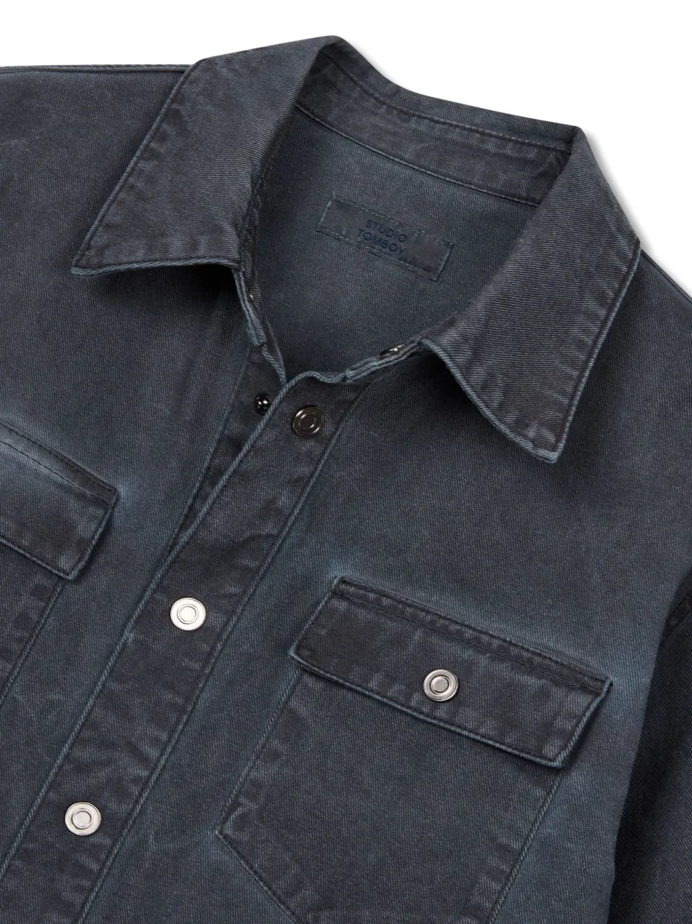 Washed-Effect Denim Jacket