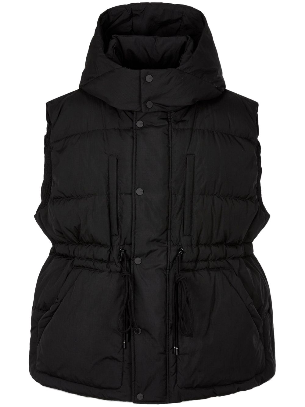 drawstring-waist down vest