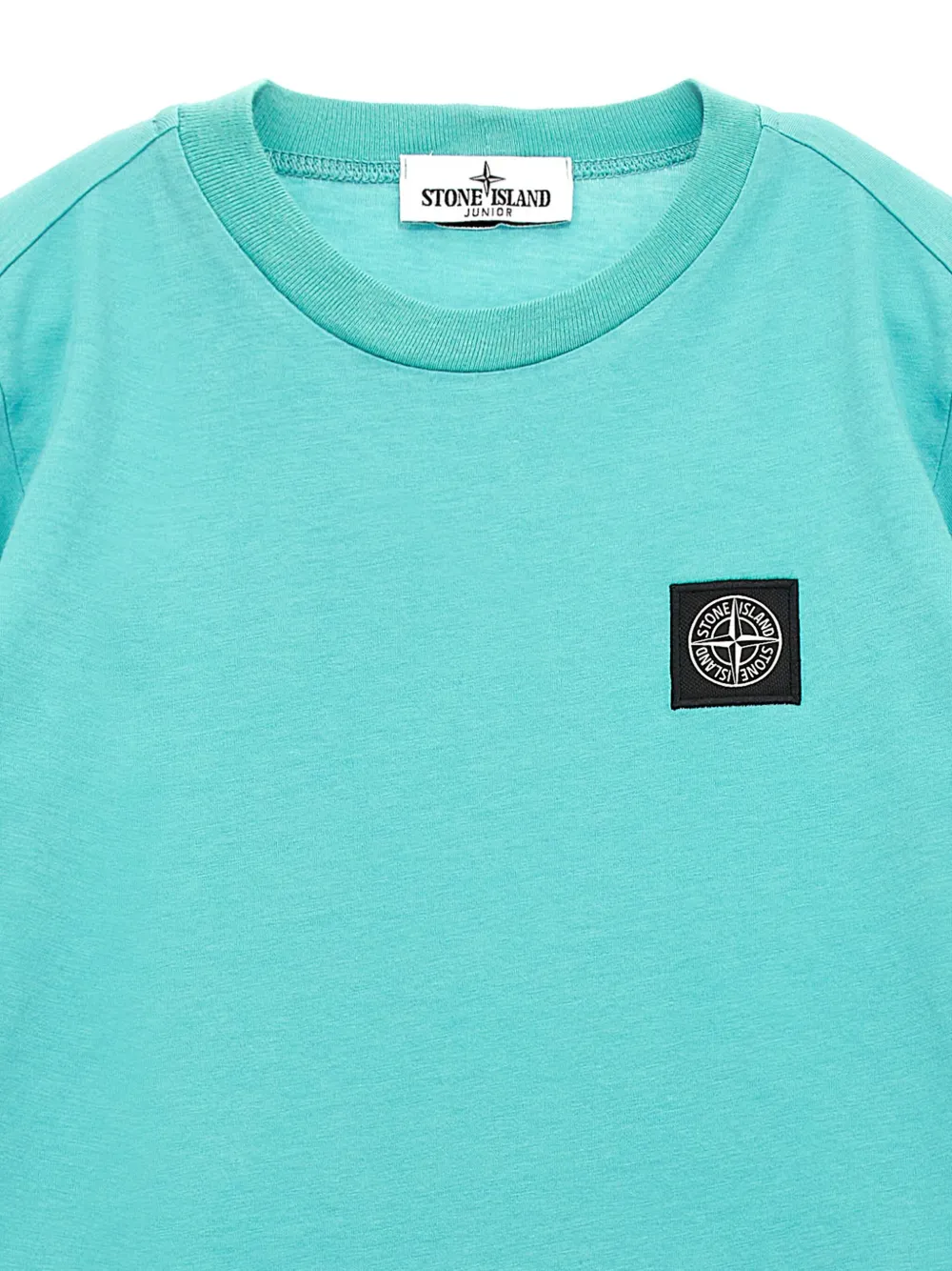 Stone Island Junior T-shirt met Compass-logopatch Blauw