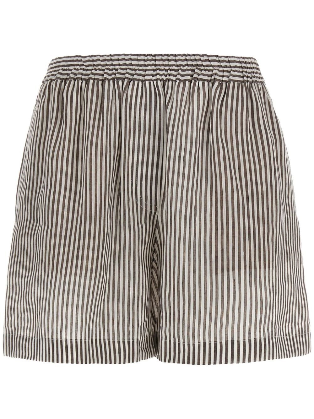 Brunello Cucinelli Gestreepte shorts Grijs