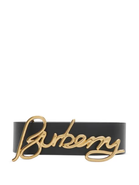 Burberry حزام بوجهين وزينة توقيع