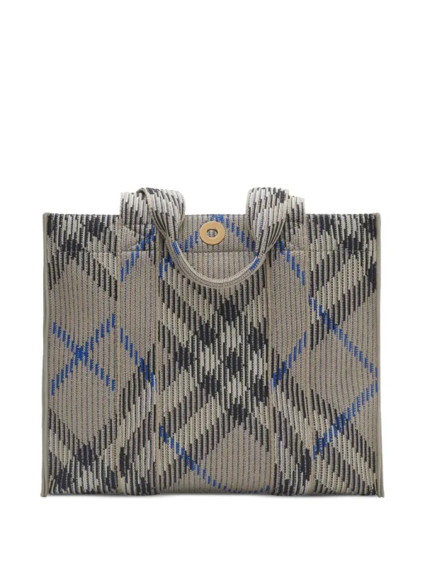 Burberry チェック ハンドバッグ | グレー | FARFETCH JP