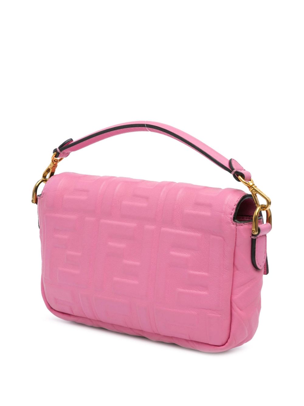 Fendi Pre-Owned 2010-2023 Mini Zucca Bagbaguette boekentas met reliëf - Roze