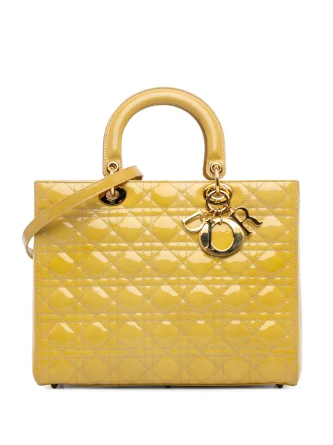 Christian Dior Pre-Owned 2010 Large Patent Cannage Lady Dior satchel H8NBN10AV9L37HMS - 0