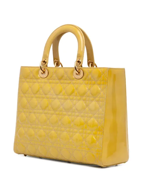 Christian Dior Pre-Owned 2010 Large Patent Cannage Lady Dior satchel H8NBN10AV9L37HMS - 1