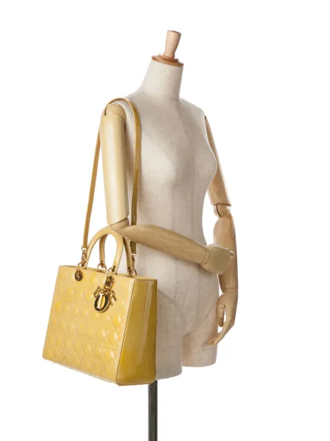 Christian Dior Pre-Owned 2010 Large Patent Cannage Lady Dior satchel H8NBN10AV9L37HMS - 2