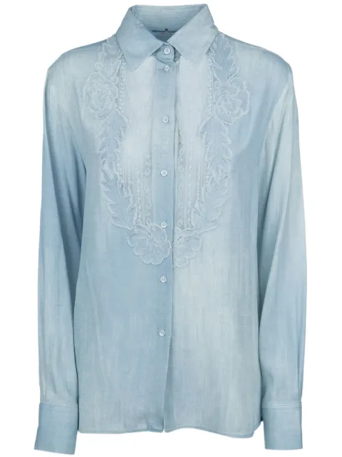 Ermanno Scervino floral appliqué shirt