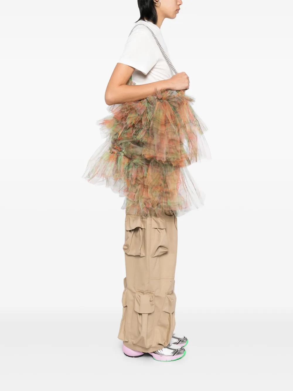 Collina Strada Mist crossbodytas van tule - Groen